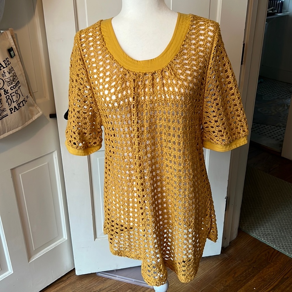 Anthropologie Angel of the North top, size L.